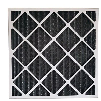Panel activated carbon filter